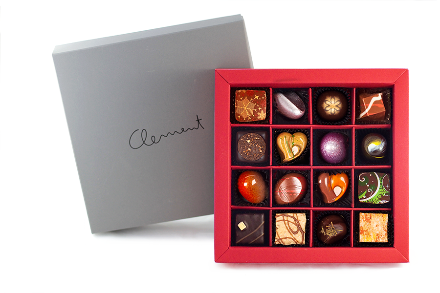 16 Pralinen – Wintermischung - Clement Chococult