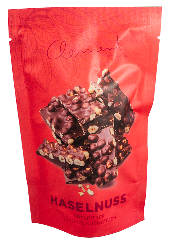 Haselnuss Edelbitter Schokoladenbruch - Clement Chococult